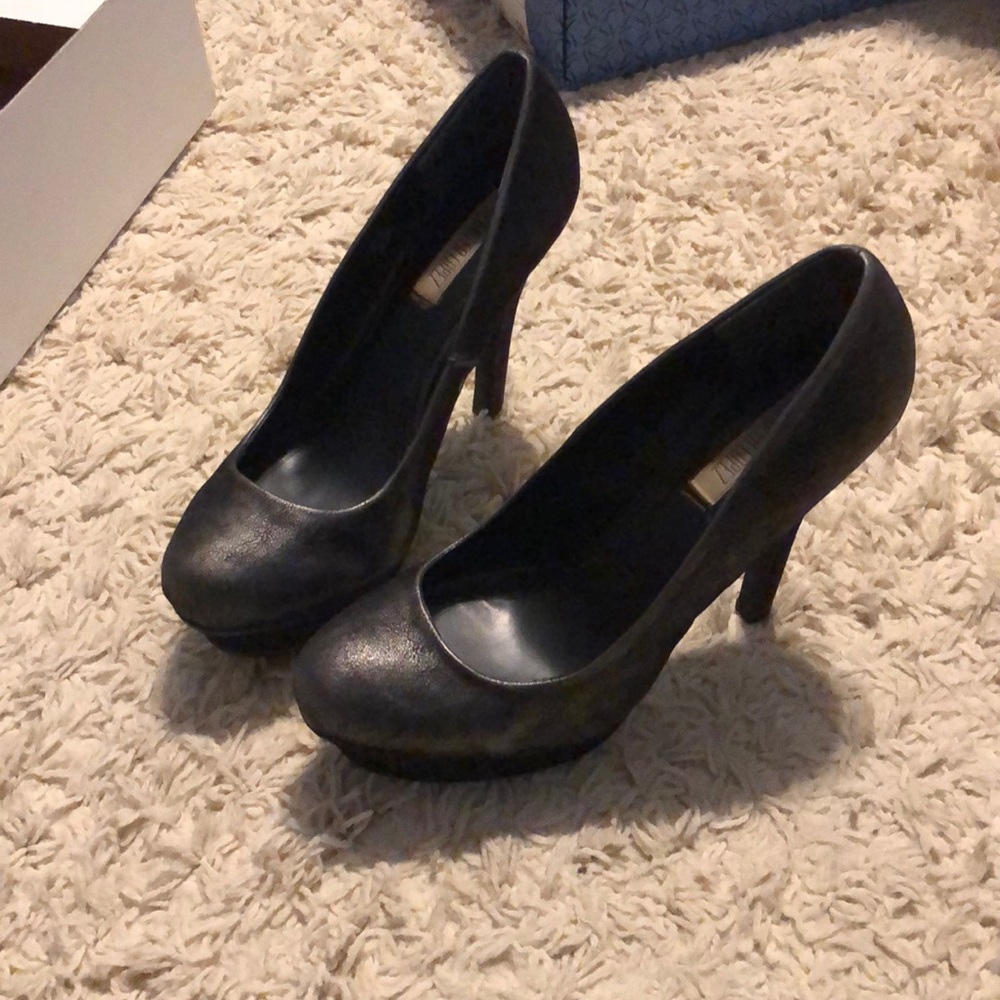 Black/gray/sliver tint Platform Heels